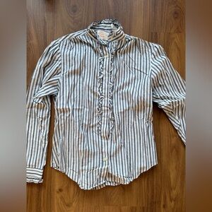 Pendleton Gray and White Casual Button Down Shirt